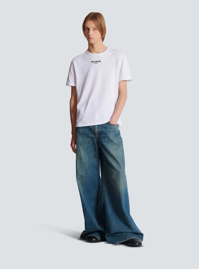 Embroidered Balmain Paris T-shirt