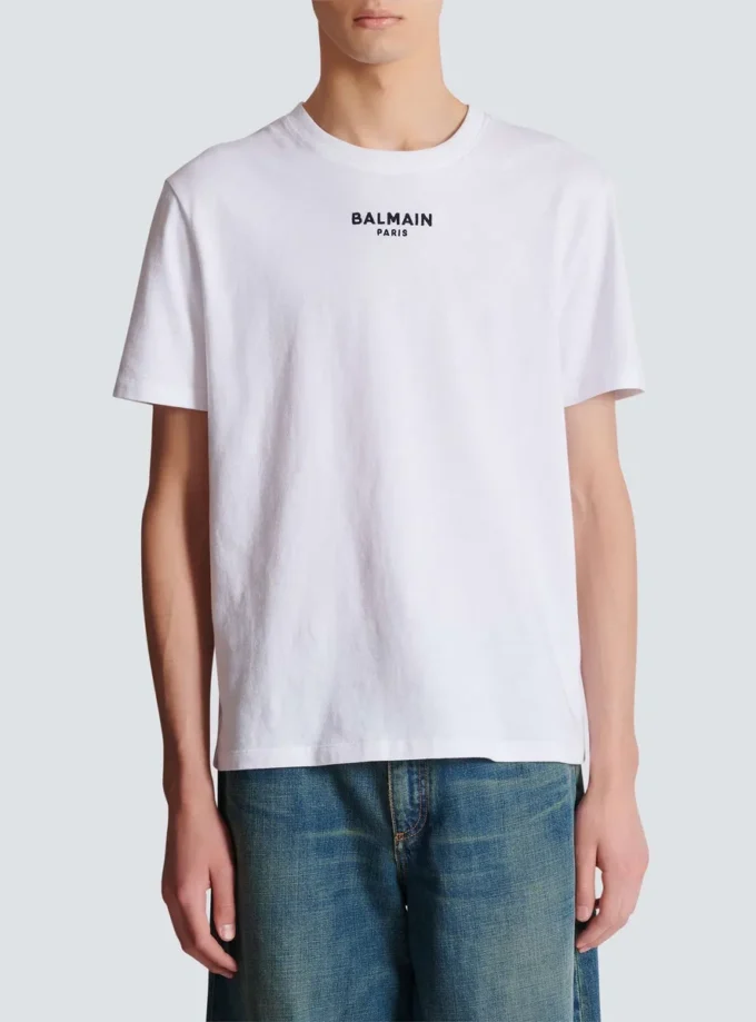 Embroidered Balmain Paris T-shirt