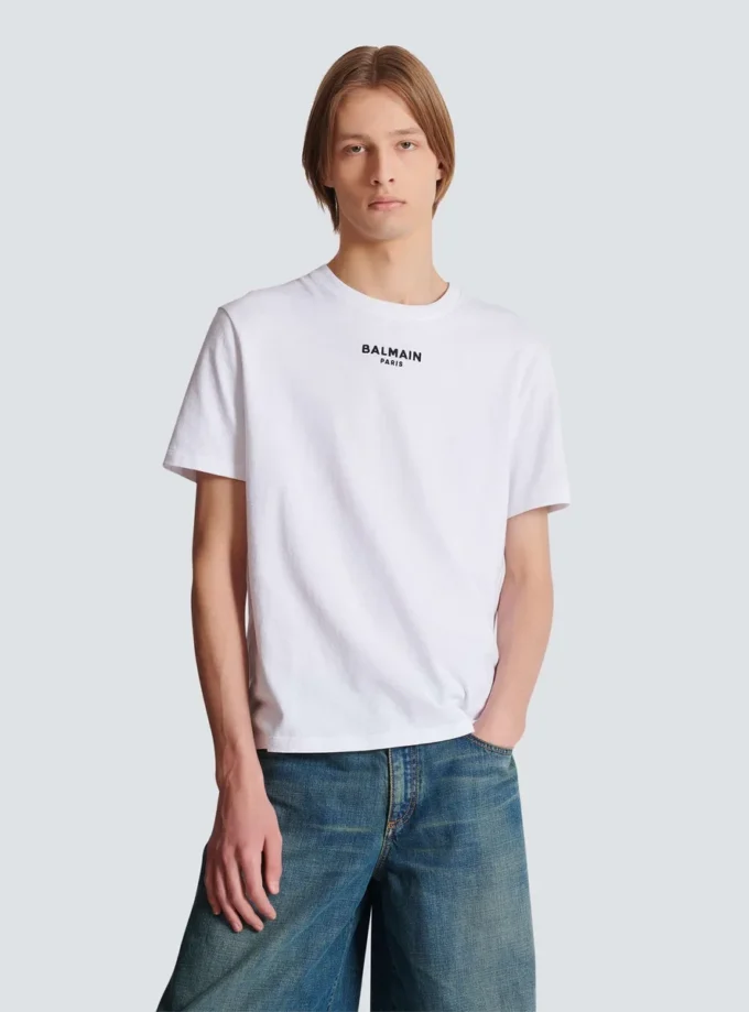 Embroidered Balmain Paris T-shirt