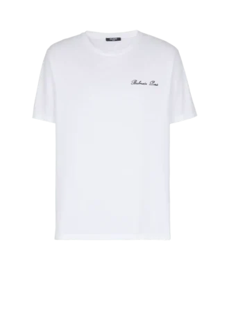 Embroidered Balmain Signature T-shirt