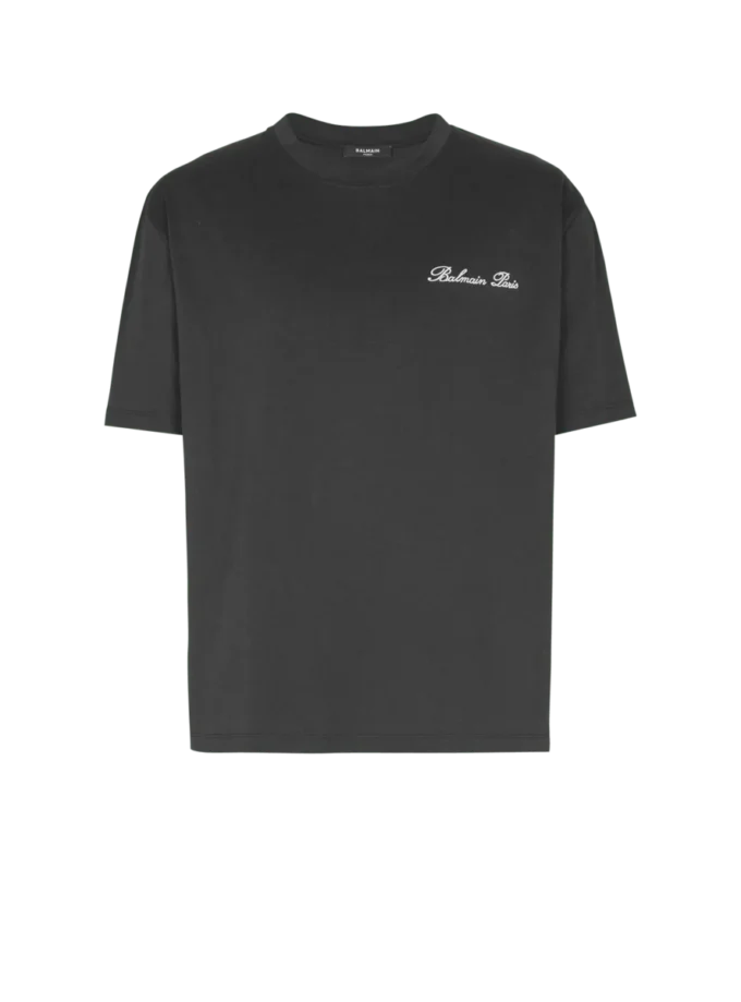 Embroidered Balmain Signature T-shirt Embroidered Balmain Signature T-shirt