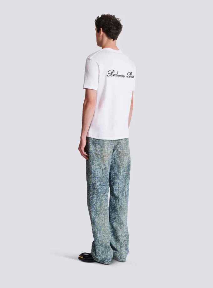 Embroidered Balmain Signature T-shirt Embroidered Balmain Signature T-shirt
