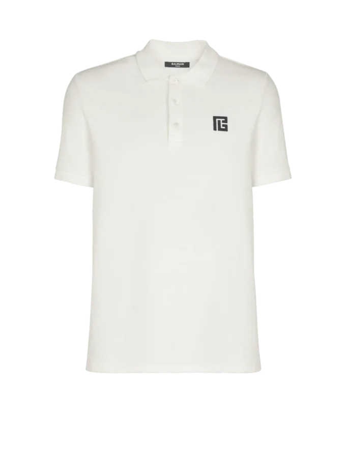 Embroidered cotton polo