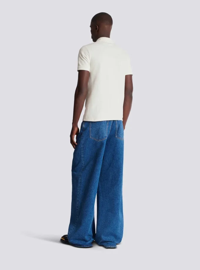 Embroidered cotton polo