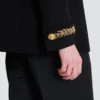 Embroidered crepe jacket