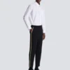 Embroidered crepe straight-leg tailored trousers Embroidered crepe straight-leg tailored trousers