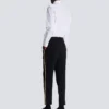 Embroidered crepe straight-leg tailored trousers Embroidered crepe straight-leg tailored trousers