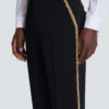 Embroidered crepe straight-leg tailored trousers Embroidered crepe straight-leg tailored trousers