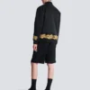 Embroidered cupro bomber jacket