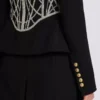 Embroidered slim-fit grain de poudre jacket Embroidered slim-fit grain de poudre jacket