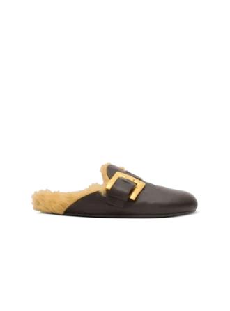 Faux fur-lined mules Faux fur-lined mules