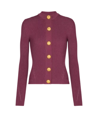 Fine knit cardigan with buttons
