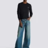 Fine silk and cotton jumper
