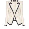 Fitted two-tone basketweave jacket Fitted two-tone basketweave jacket