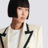 Fitted two-tone basketweave jacket Fitted two-tone basketweave jacket