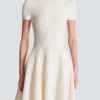 Flared crocodile-knit dress Flared crocodile-knit dress