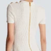 Flared crocodile-knit dress Flared crocodile-knit dress