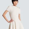 Flared crocodile-knit dress Flared crocodile-knit dress