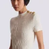 Flared crocodile-knit dress Flared crocodile-knit dress