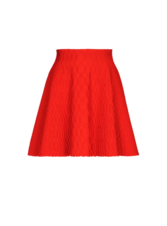 Flared crocodile-knit skirt Flared crocodile-knit skirt
