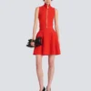 Flared crocodile-knit skirt Flared crocodile-knit skirt