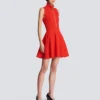 Flared crocodile-knit skirt Flared crocodile-knit skirt