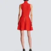 Flared crocodile-knit skirt Flared crocodile-knit skirt