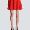 Flared crocodile-knit skirt Flared crocodile-knit skirt