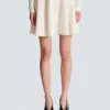 Flared crocodile-knit skirt Flared crocodile-knit skirt