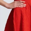 Flared crocodile-knit skirt Flared crocodile-knit skirt