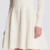 Flared crocodile-knit skirt Flared crocodile-knit skirt
