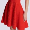 Flared crocodile-knit skirt Flared crocodile-knit skirt