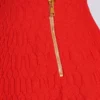 Flared crocodile-knit skirt Flared crocodile-knit skirt