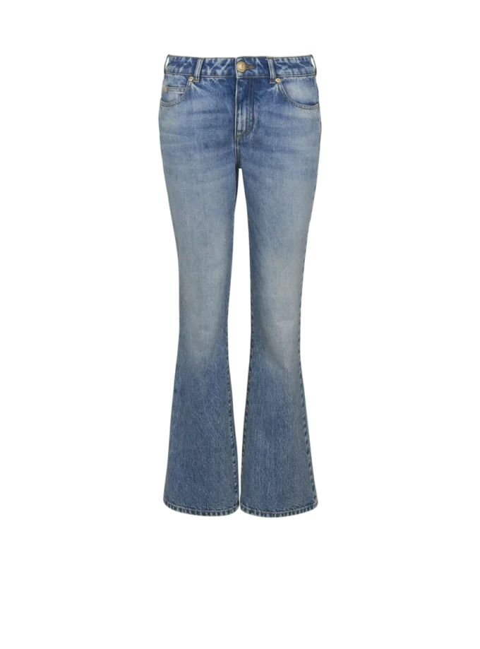 Flared denim jeans