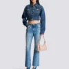 Flared denim jeans