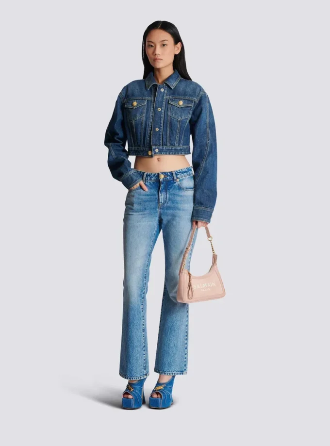 Flared denim jeans