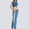 Flared denim jeans