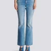 Flared denim jeans