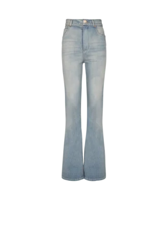 Flared-fit denim jeans