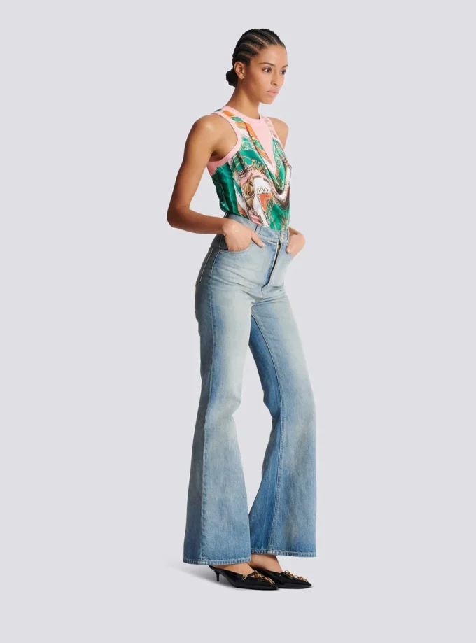 Flared-fit denim jeans Flared-fit denim jeans