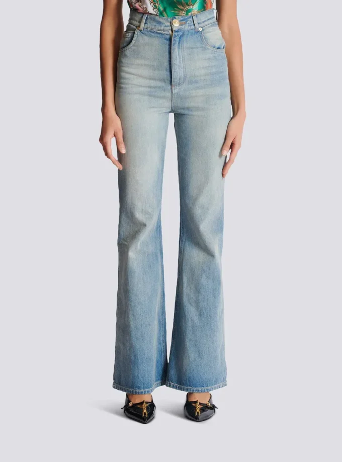 Flared-fit denim jeans Flared-fit denim jeans