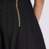 Flared knit skirt with sparkly stripes Flared knit skirt with sparkly stripes