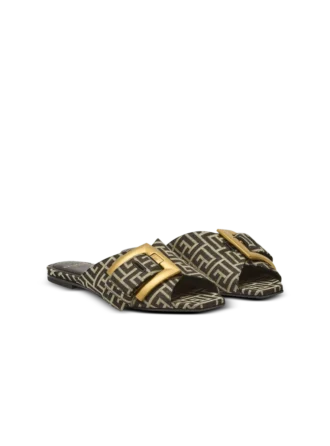 Flat monogram jacquard Anthem sandals