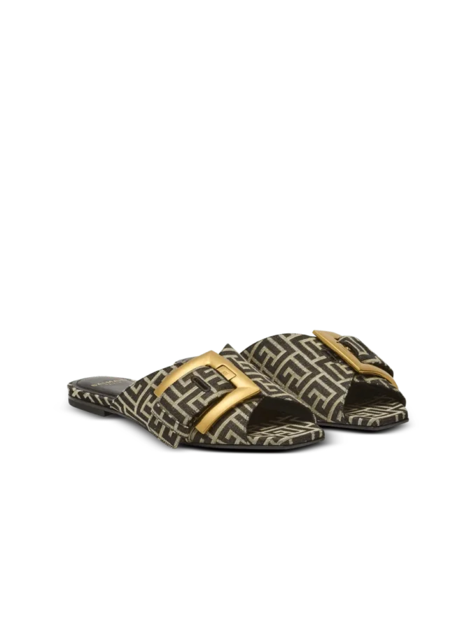 Flat monogram jacquard Anthem sandals