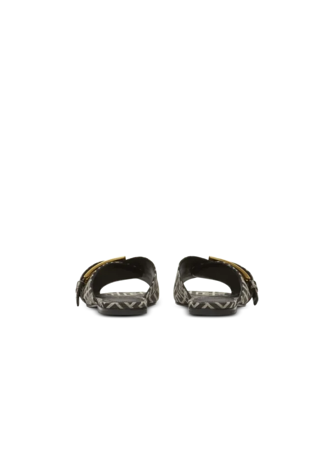 Flat monogram jacquard Anthem sandals