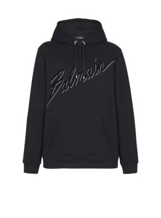 Flocked Balmain Letter hoodie
