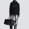 Flocked Balmain Letter hoodie