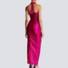 Flowing draped interlock jersey dress Flowing draped interlock jersey dress