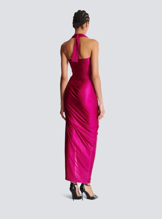 Flowing draped interlock jersey dress Flowing draped interlock jersey dress
