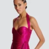 Flowing draped interlock jersey dress Flowing draped interlock jersey dress